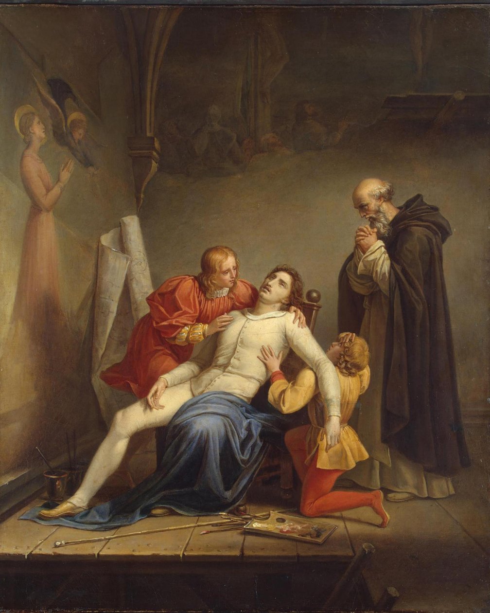 A morte de Masaccio, c.1817 de Louis Charles Auguste Couder