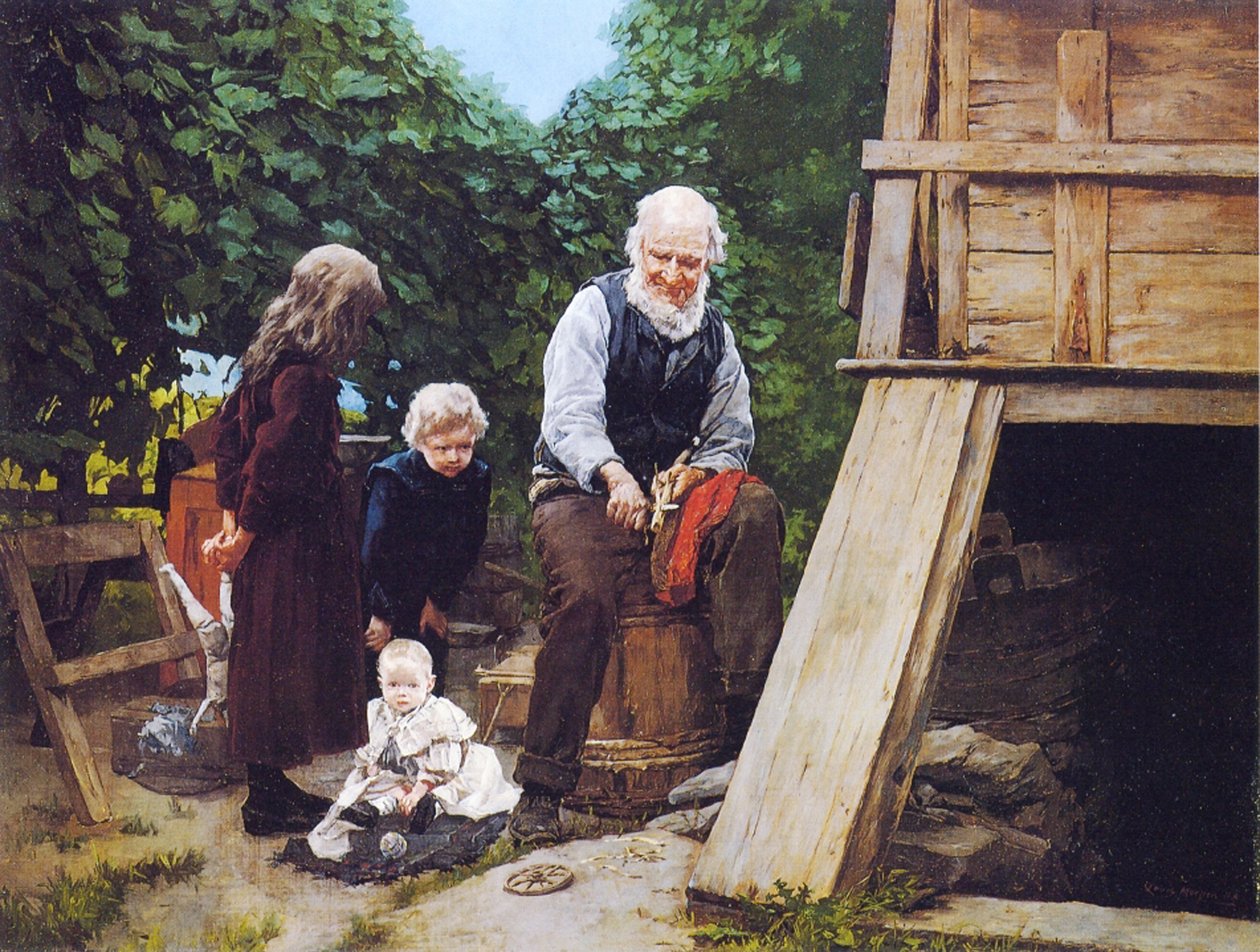Fazendo um brinquedo de Louis Charles Moeller