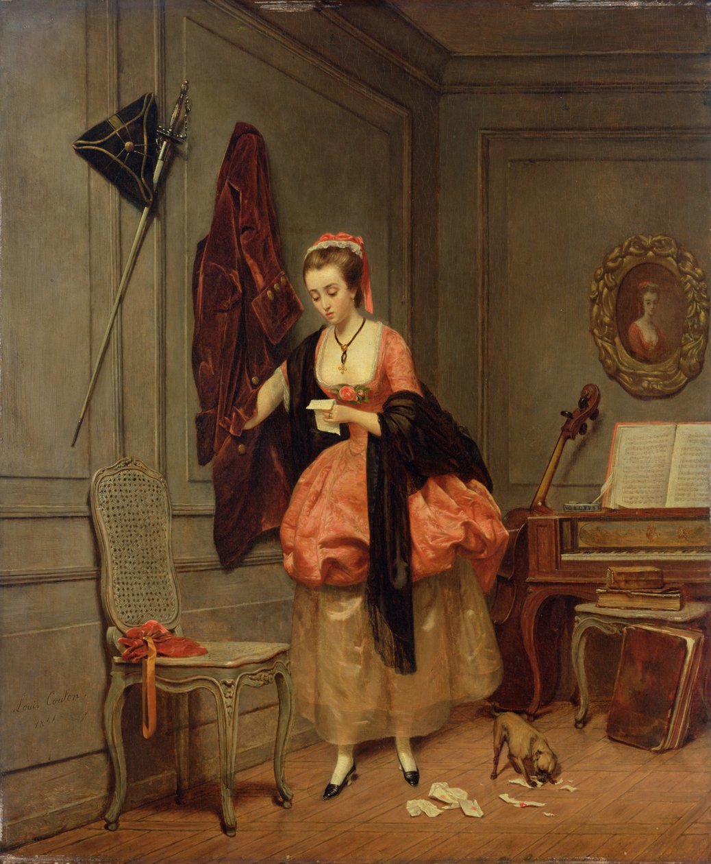 A amada amante, 1846 de Louis Coulon