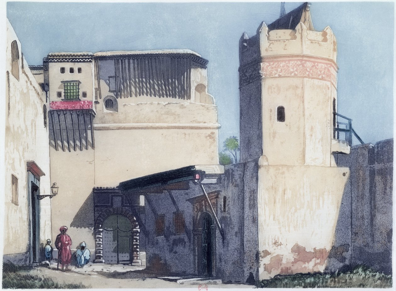 O Kasbah e Mesquita em Argel, 1921 de Louis Dauphin