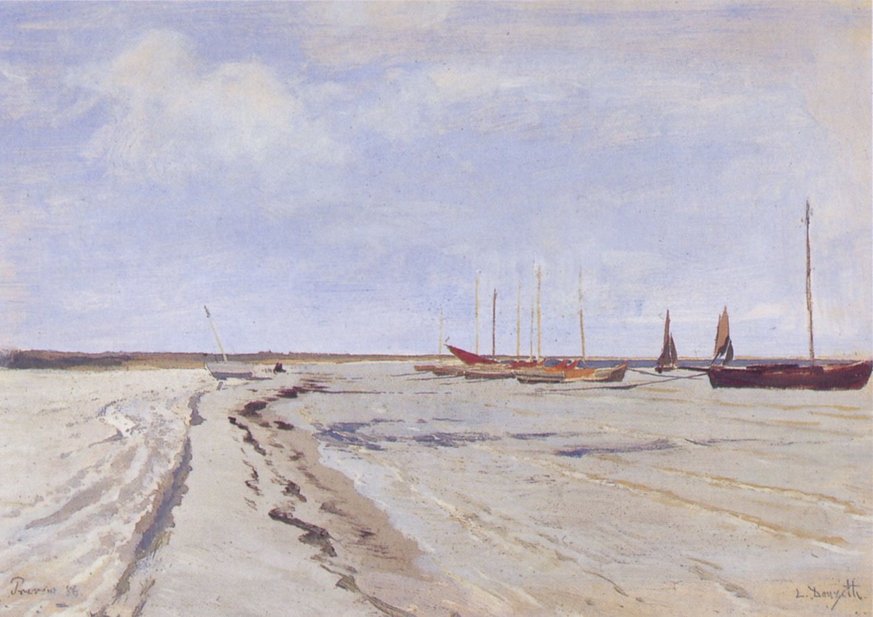 Paisagem costeira na Prerow.n de Louis Douzette