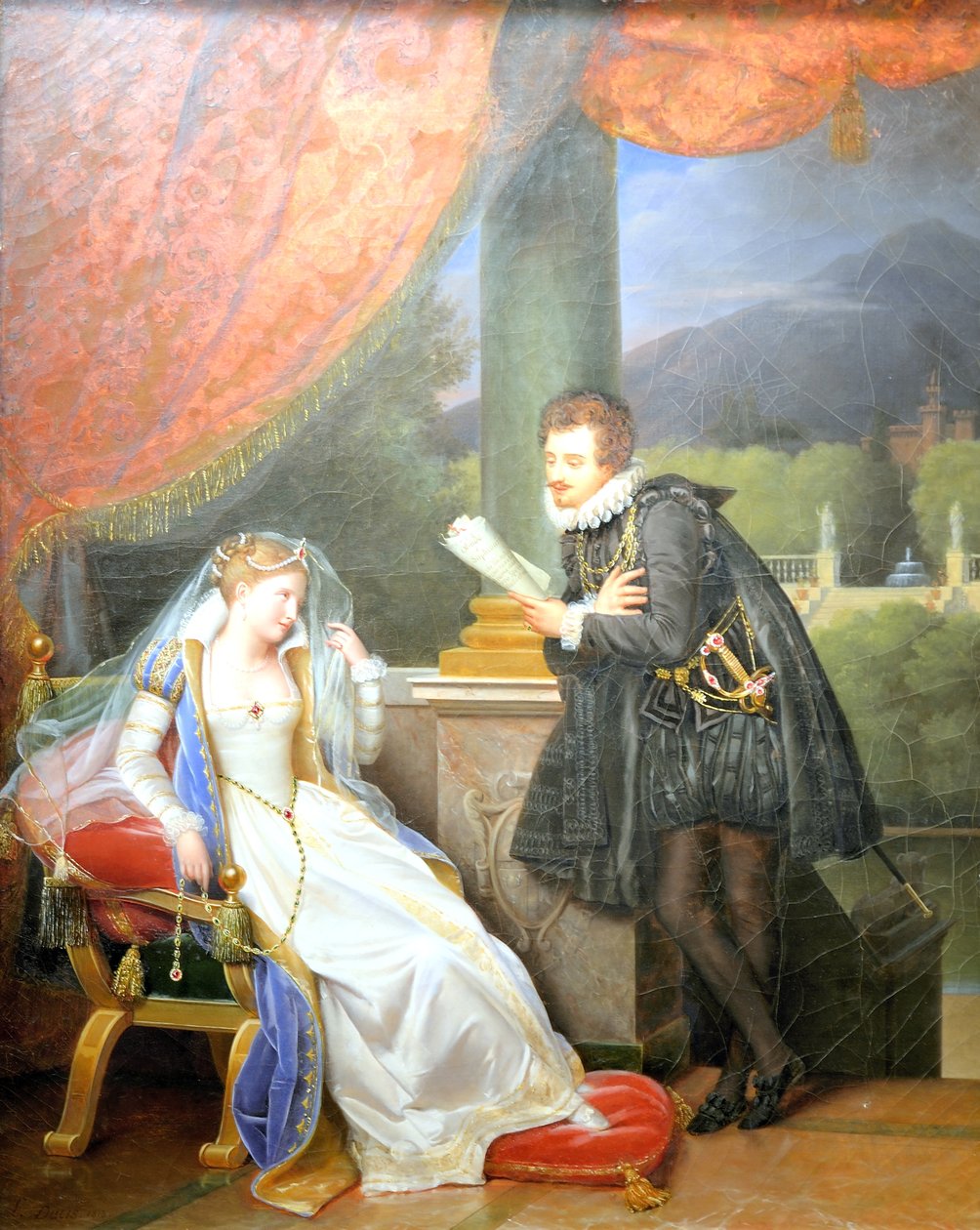 A xícara versos de leitura para Eleonore dEste. de Louis Ducis