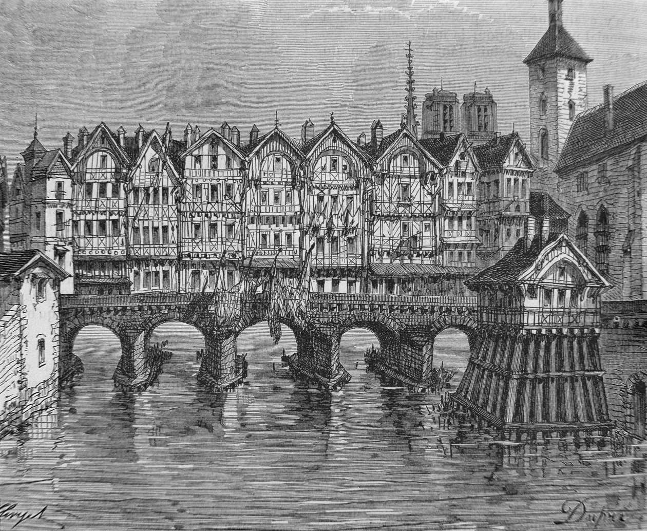 Vista da antiga Pont-au-Change de Louis Dupré