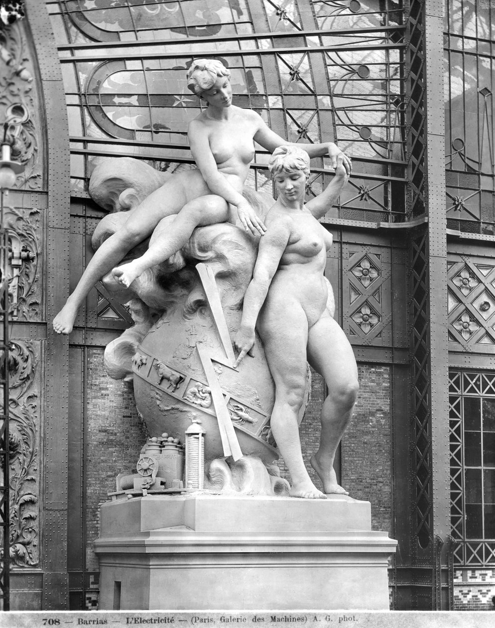 Eletricidade, c.1889 (gesso) de Louis Ernest Barrias