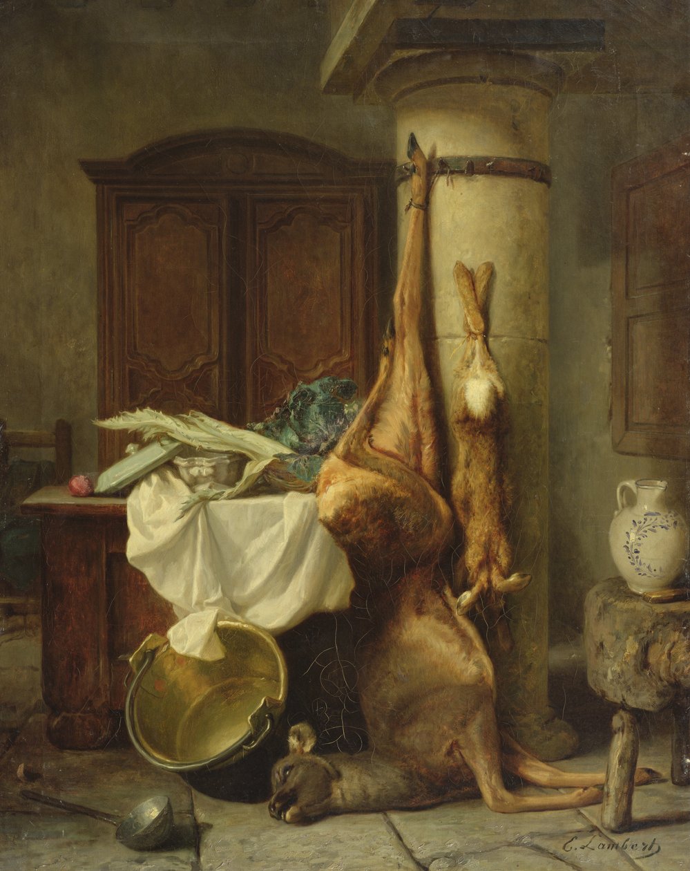Ainda vida de Louis Eugene Lambert