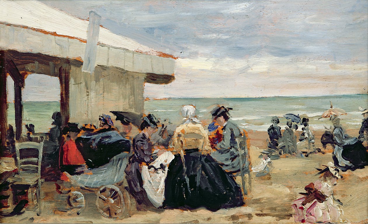 Uma cena de praia de Eugene Louis Boudin