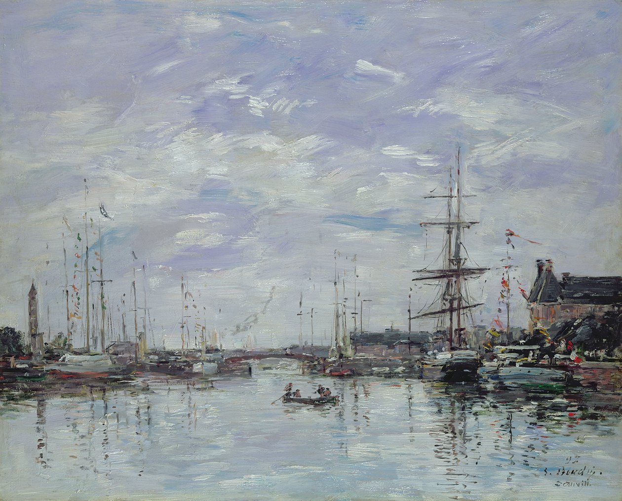 Deauville, o Dock, 1892 (painel) de Eugene Louis Boudin