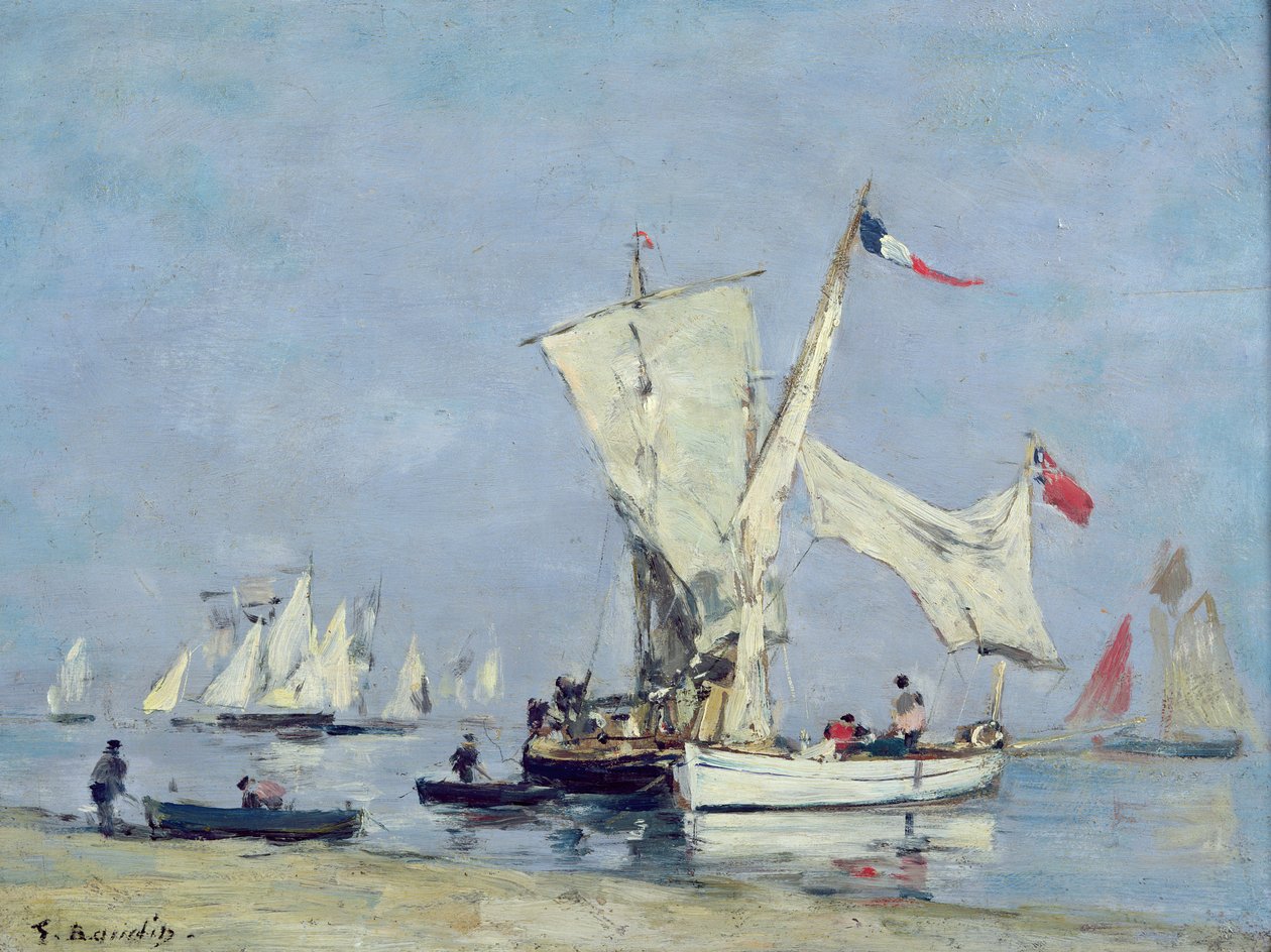 Barcos à Vela, c.1869 de Eugene Louis Boudin