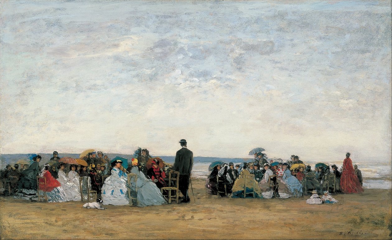 A praia perto de Trouville de Eugene Louis Boudin