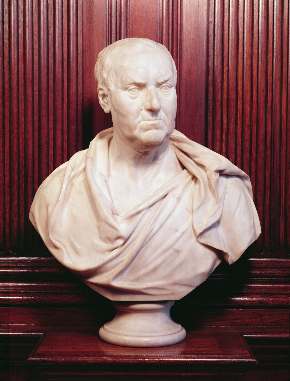 Retrato Busto do Doutor Richard Mead (1673-1754) c.1740-50 (gesso) de Louis Francois Roubillac