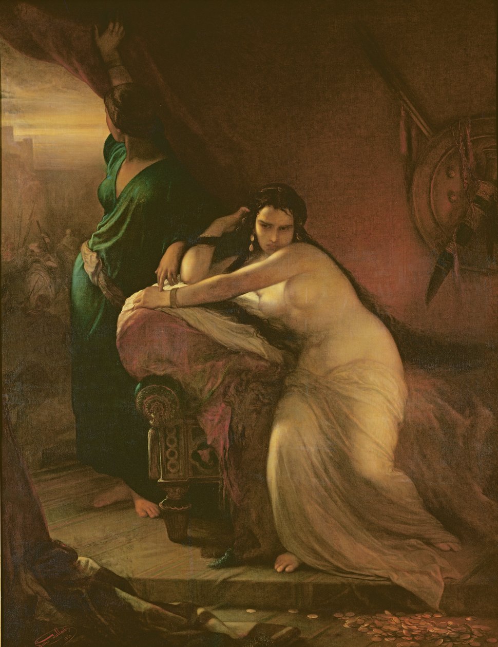 O remorso de Dalila, 1862 de Louis Gallait