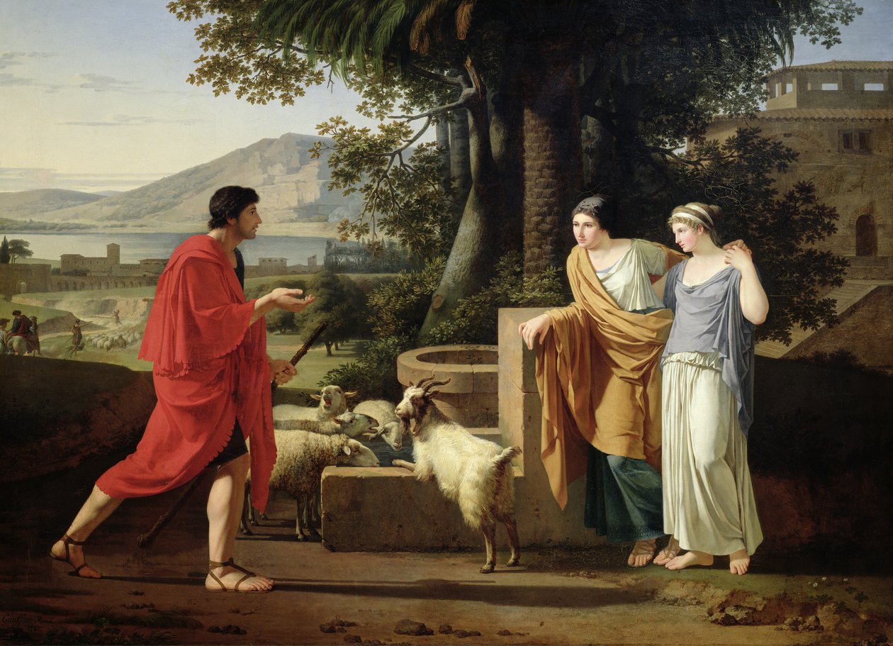 Jacó com as filhas de Labão, 1787 de Louis Gauffier