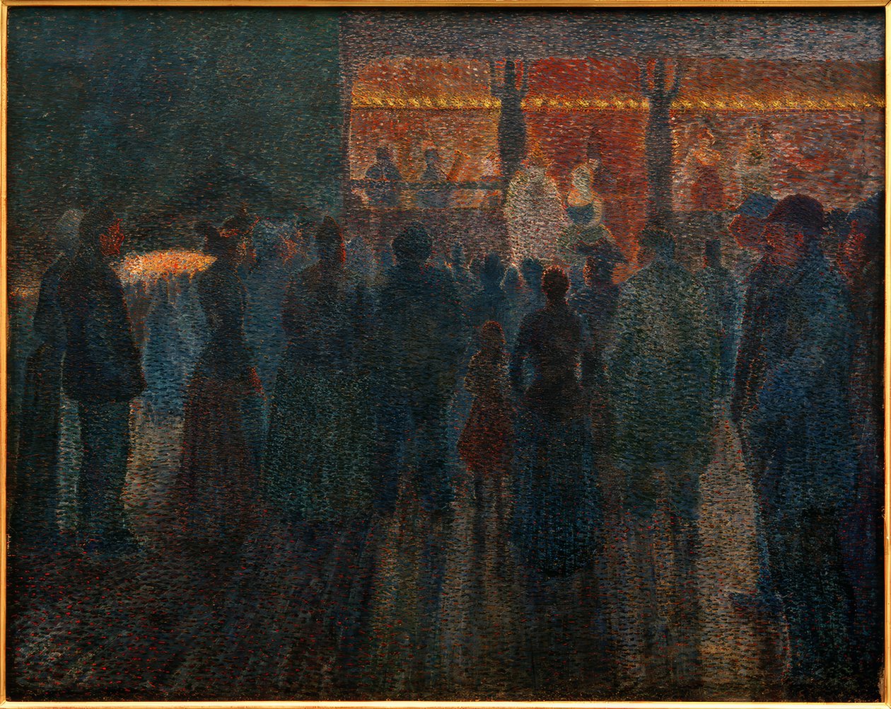 Parque de diversões à noite de Louis Hayet