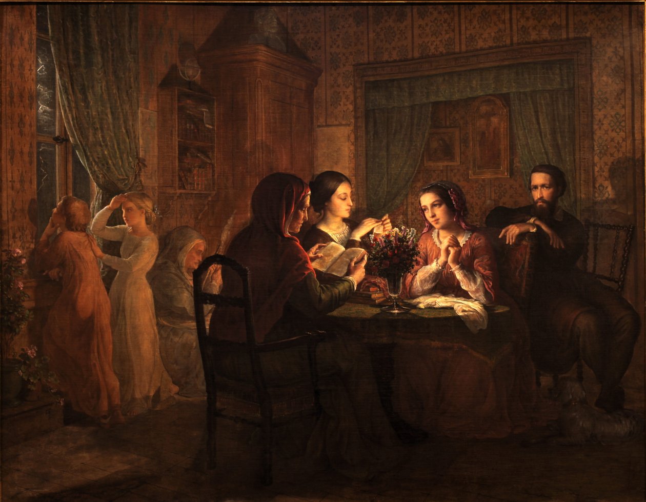 Poema da Alma - telhado paternal de Louis Janmot