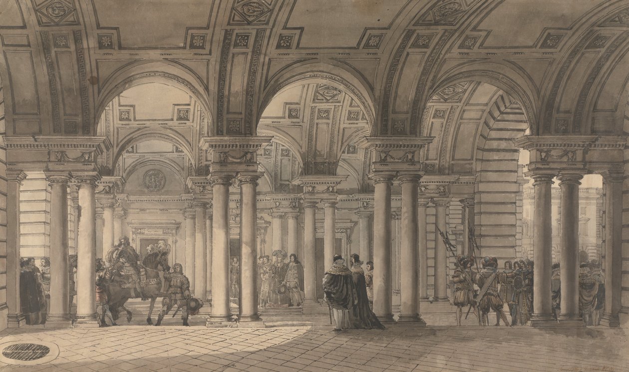 Somerset House, o Vestíbulo Strand de Louis Jean Desprez