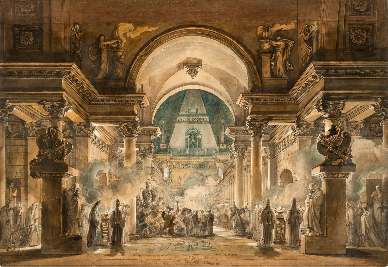 A procissão fúnebre de Agamenon de Louis Jean Desprez