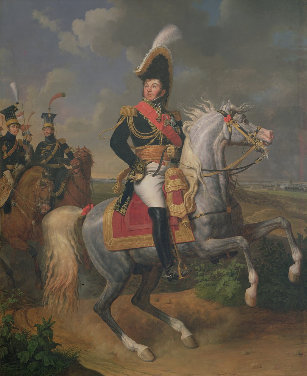 Retrato equestre do general Jean Rapp (1771-1821) 1816 de Louis Jean François Lagrenée