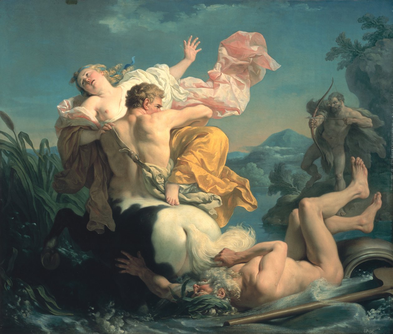 O rapto de Deianeira pelo centauro Nessus, 1755 de Louis Jean François Lagrenée