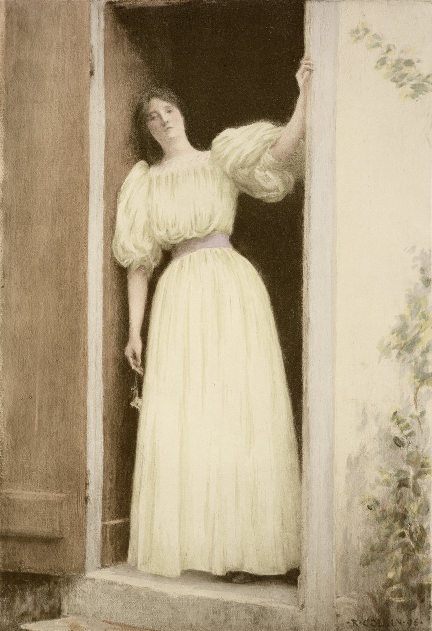Waiting, de &39;The Modern Print&39;, publicado em Paris 1897-99, 1896 de Louis Joseph Raphael Collin