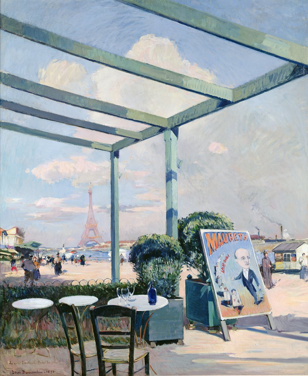 O rio em Auteuil em &39;Le Point du Jour&39;, 1890 de Louis Jules Dumoulin