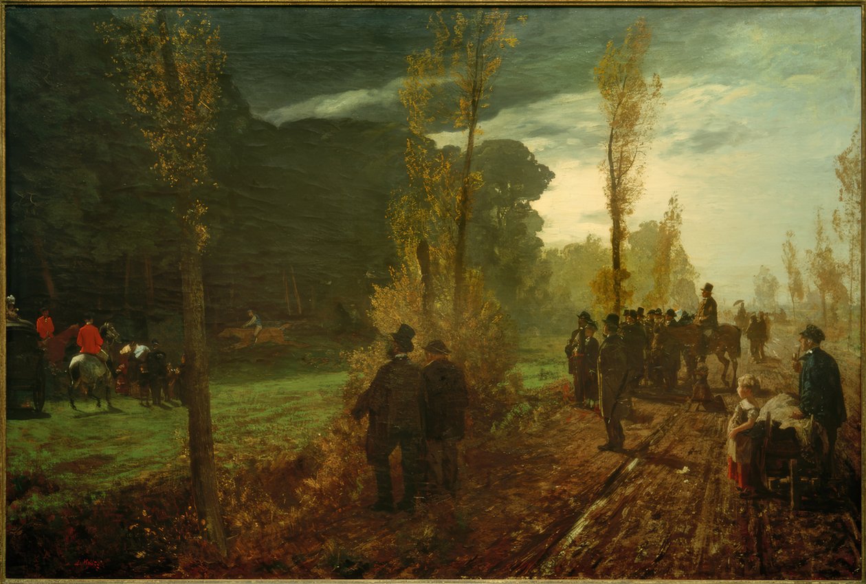 L.Kolitz, corrida de cavalos perto de Benrath am Rhein de Louis Kolitz