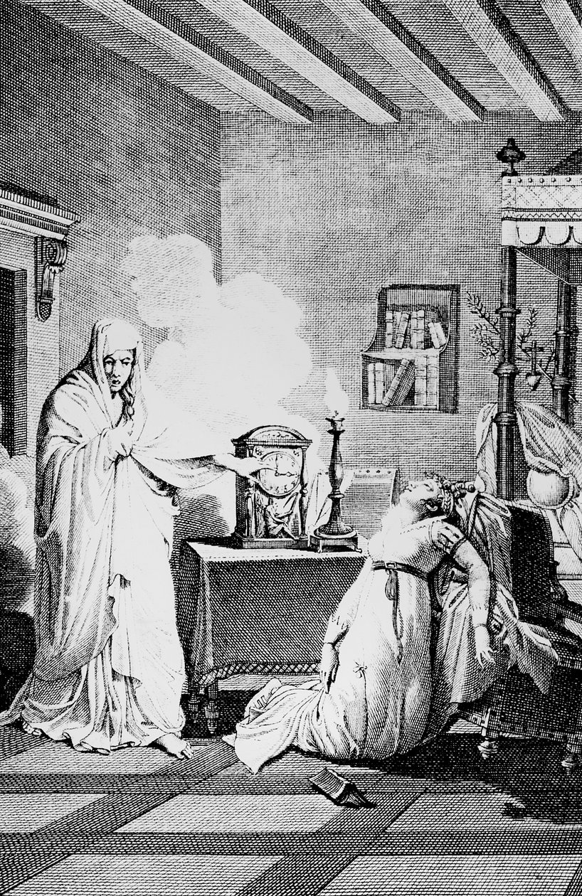 "Deus Todo Poderoso - Minha Mãe", de "O Monge" gravado por Victor Edouard L&39;Epine (1835-92) de Louis Lafitte