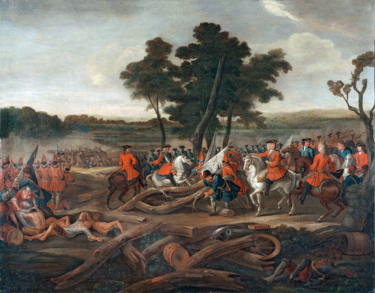 A Batalha de Malplaquet, 11 de setembro de 1709, c.1713 de Louis Laguerre