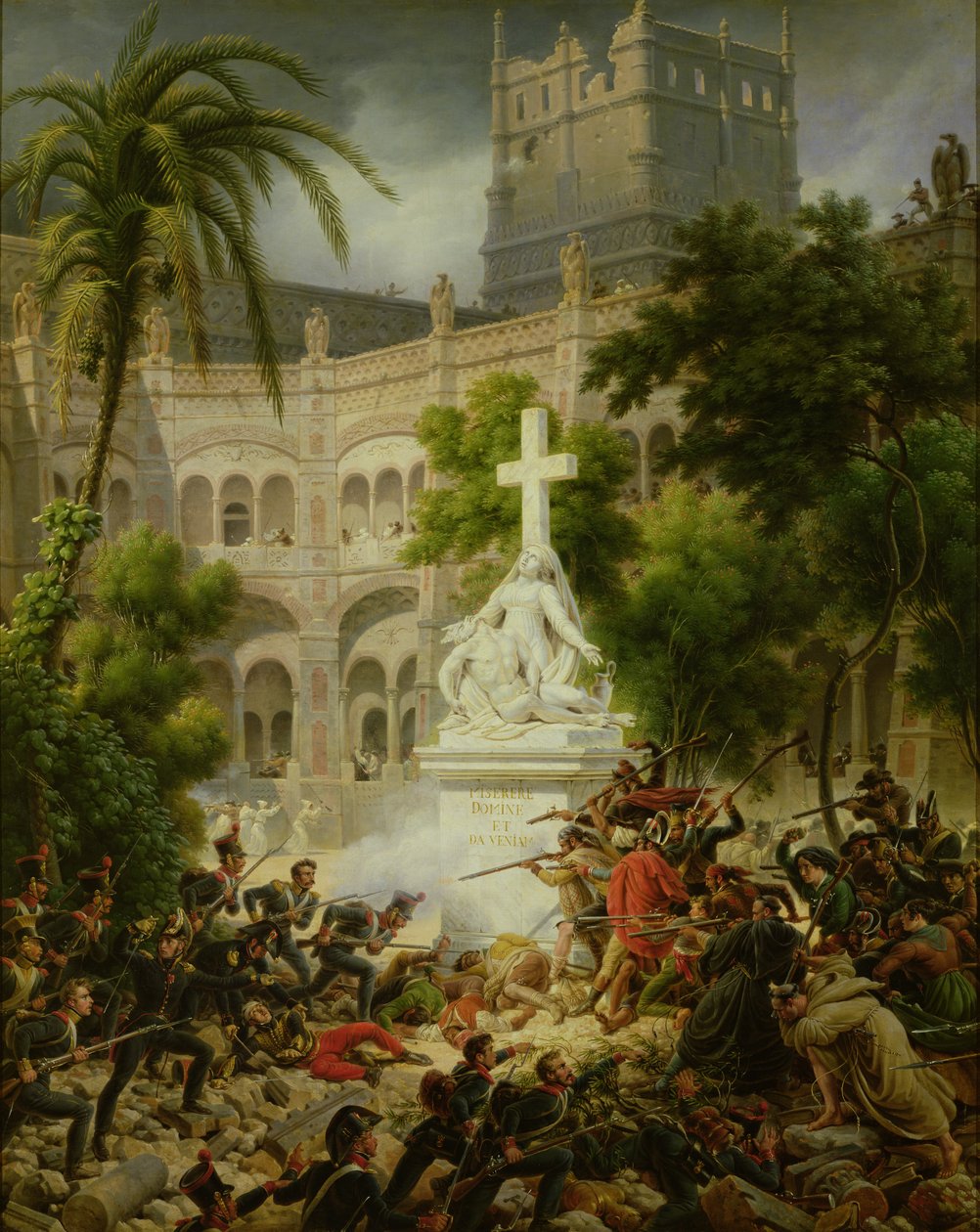 Assalto ao Mosteiro de São Engrácio em Zaragoza, 8 de fevereiro de 1809, 1827 de Louis Lejeune