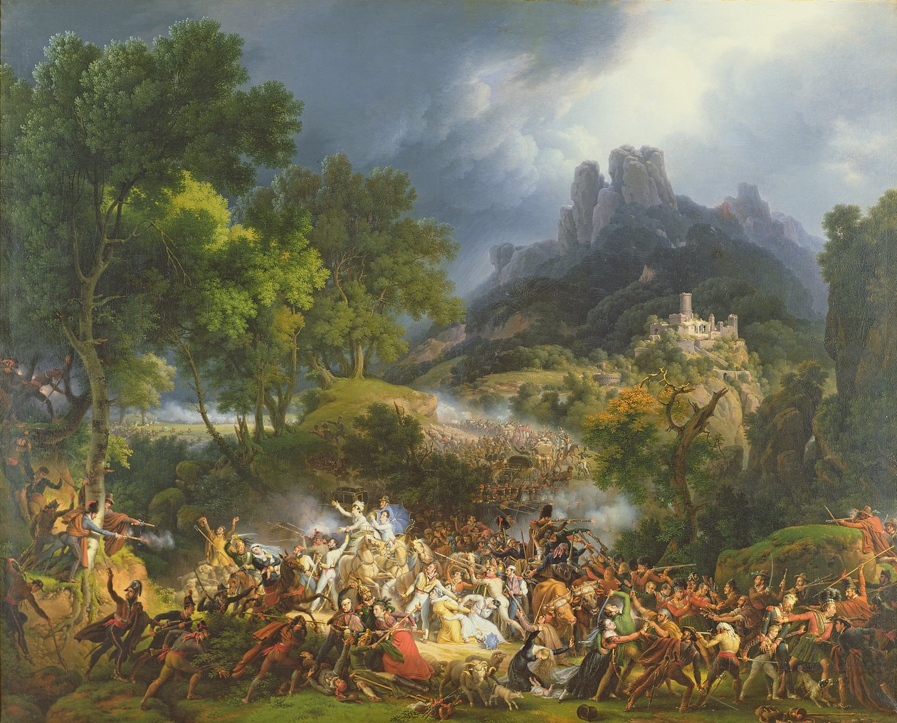 Ataque a um grande comboio em Salinas, Biscaia, 25 de maio de 1812 de Louis Lejeune