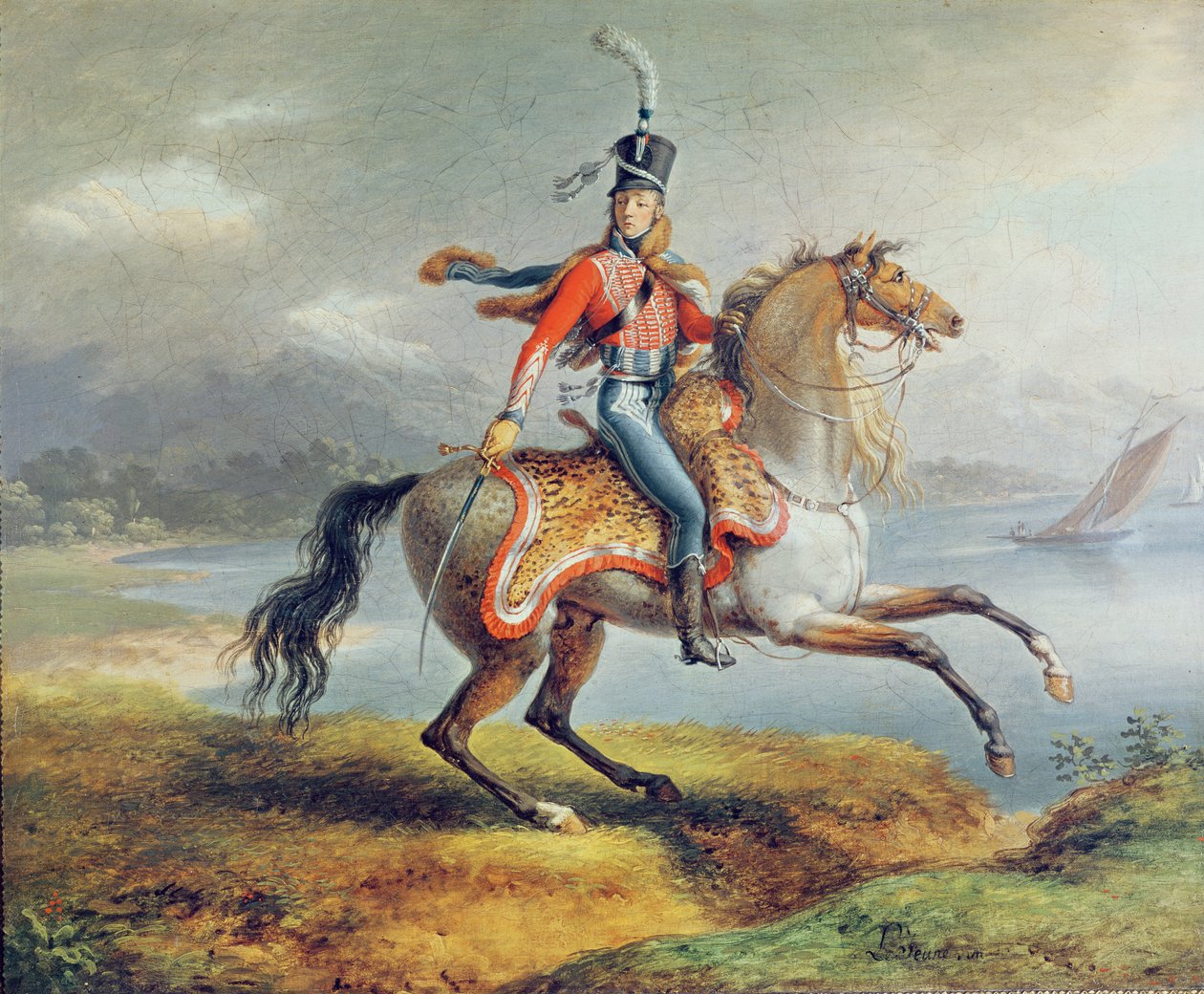 Auto-retrato equestre, 1806-08 de Louis Lejeune