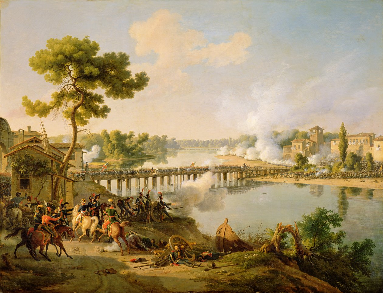 General Bonaparte (1769-1821) Dar Ordens na Batalha de Lodi, 10 de maio de 1796, c.1804 de Louis Lejeune