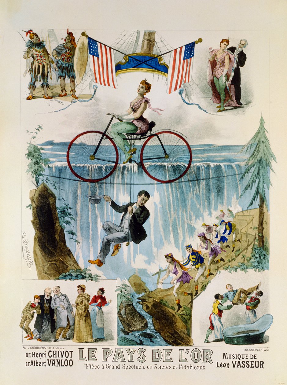 Cartaz publicitário Le Pays dOr (A terra do ouro), c.1880 de Louis Lemaresquier