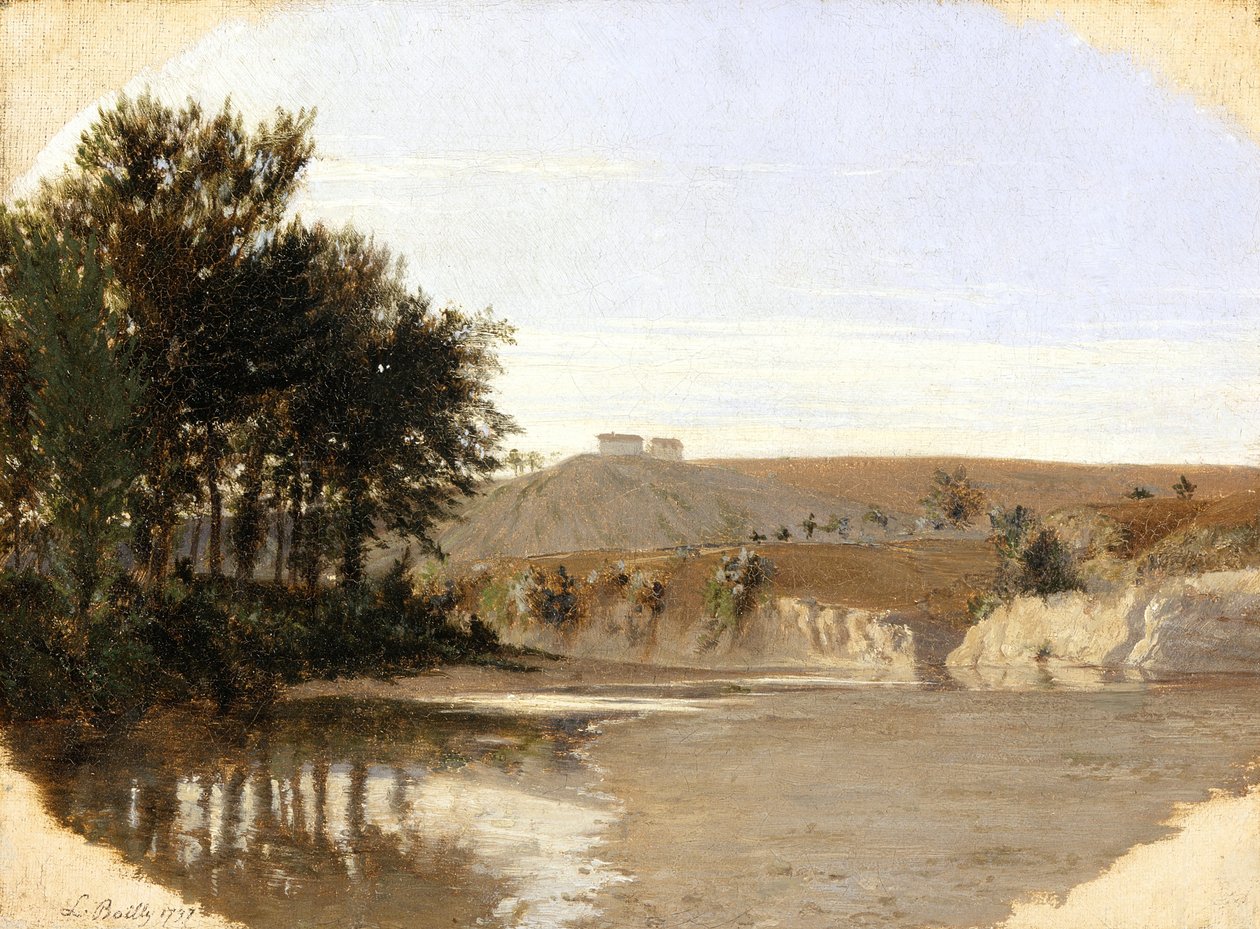 Vista de um lago, 1797 de Louis Leopold Boilly