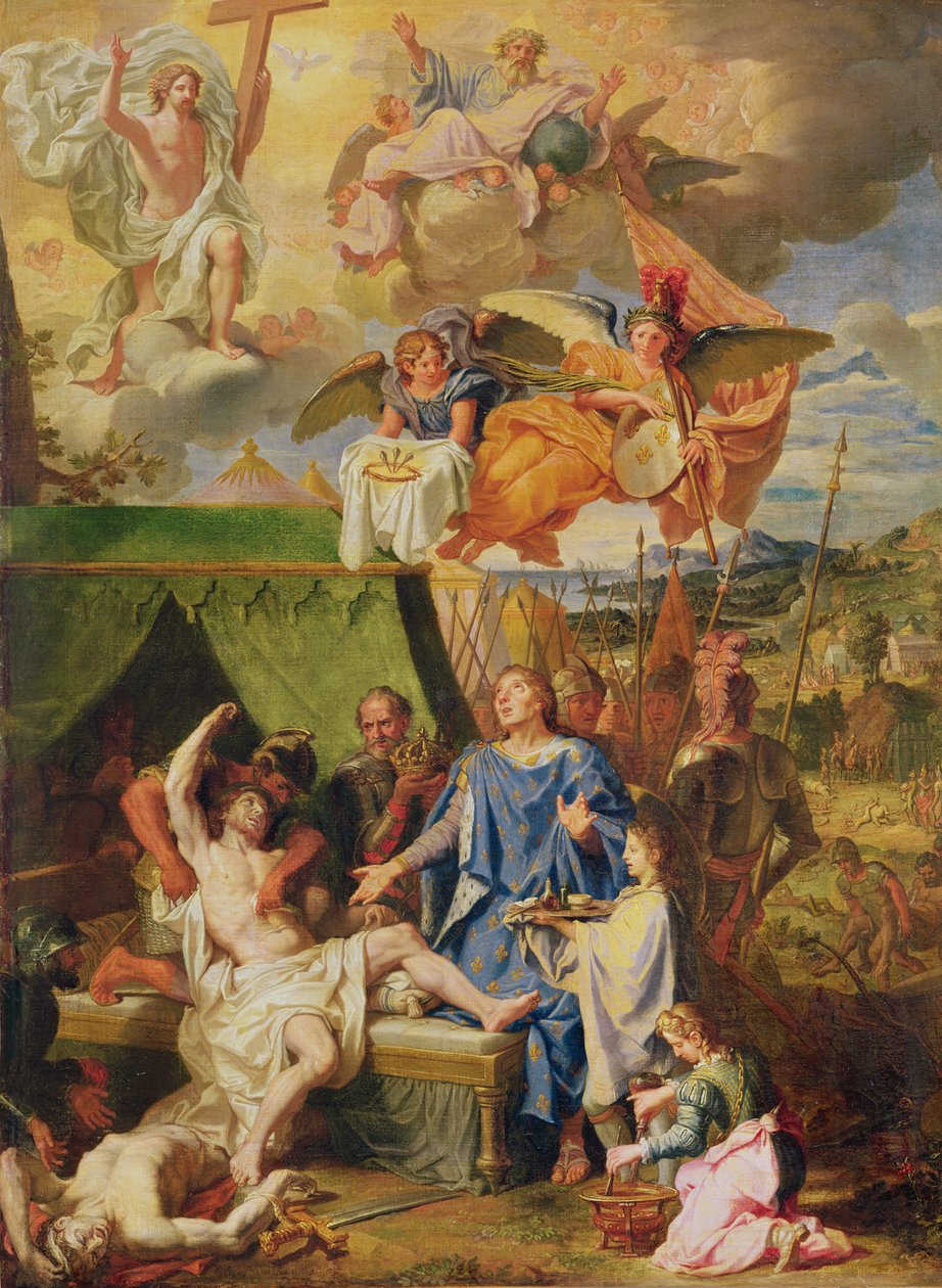 St. Louis curando os sofredores de Scrofula de Louis Licherie de Beuron