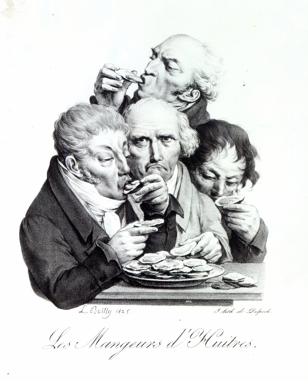 Os comedores de ostra, 1825 de Louis Leopold Boilly