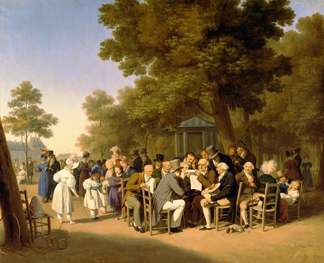 Políticos nos Jardins das Tulherias, 1832 de Louis Leopold Boilly