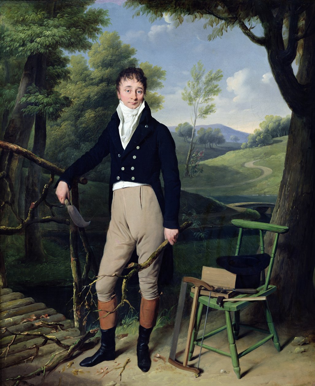 Retrato de um homem, possivelmente Monsieur d&39;Aucourt de Saint-Just, c.1800 de Louis Leopold Boilly