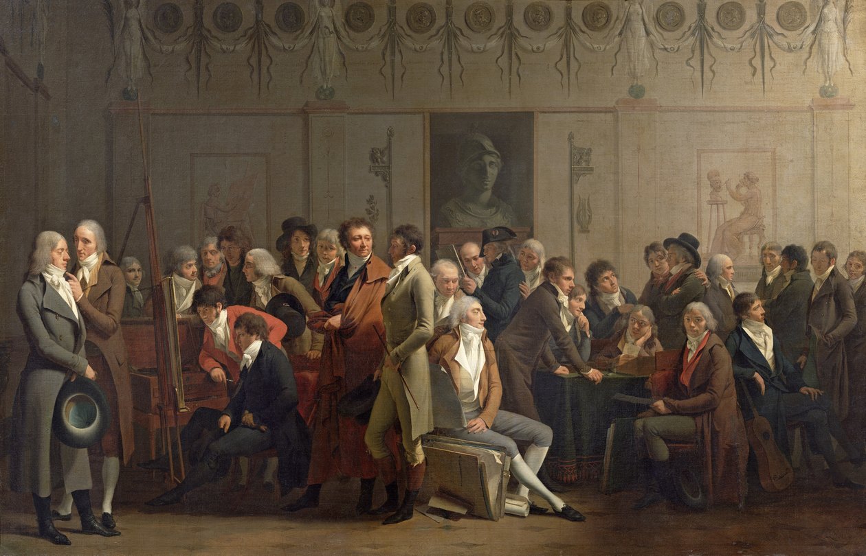 Reunião dos Artistas no Estúdio de Isabey, 1798 de Louis Leopold Boilly