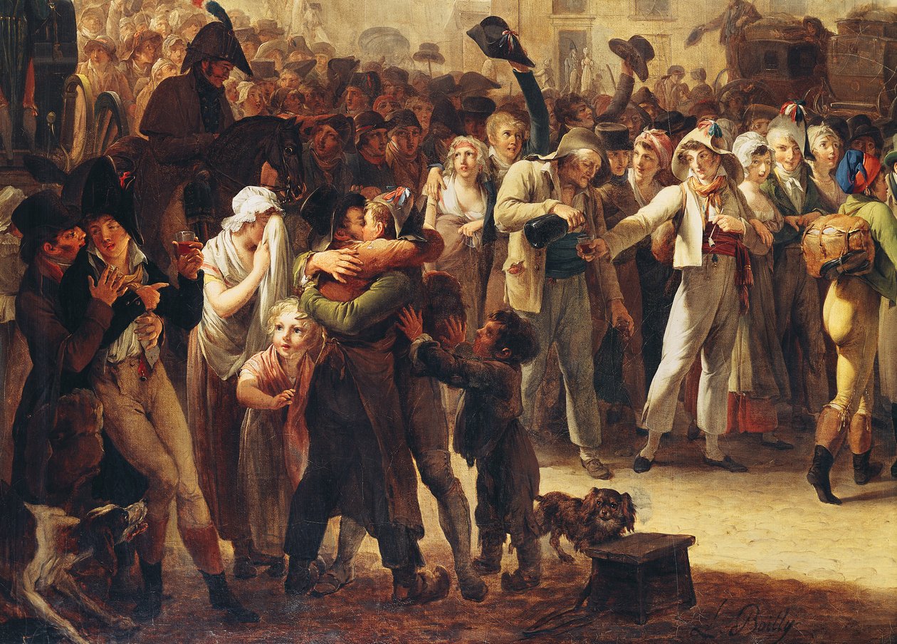 Os recrutas de 1807 marchando após o portão de Saint-Denis, detalhe dos recrutas (ver também 92387 e 154983) de Louis Leopold Boilly