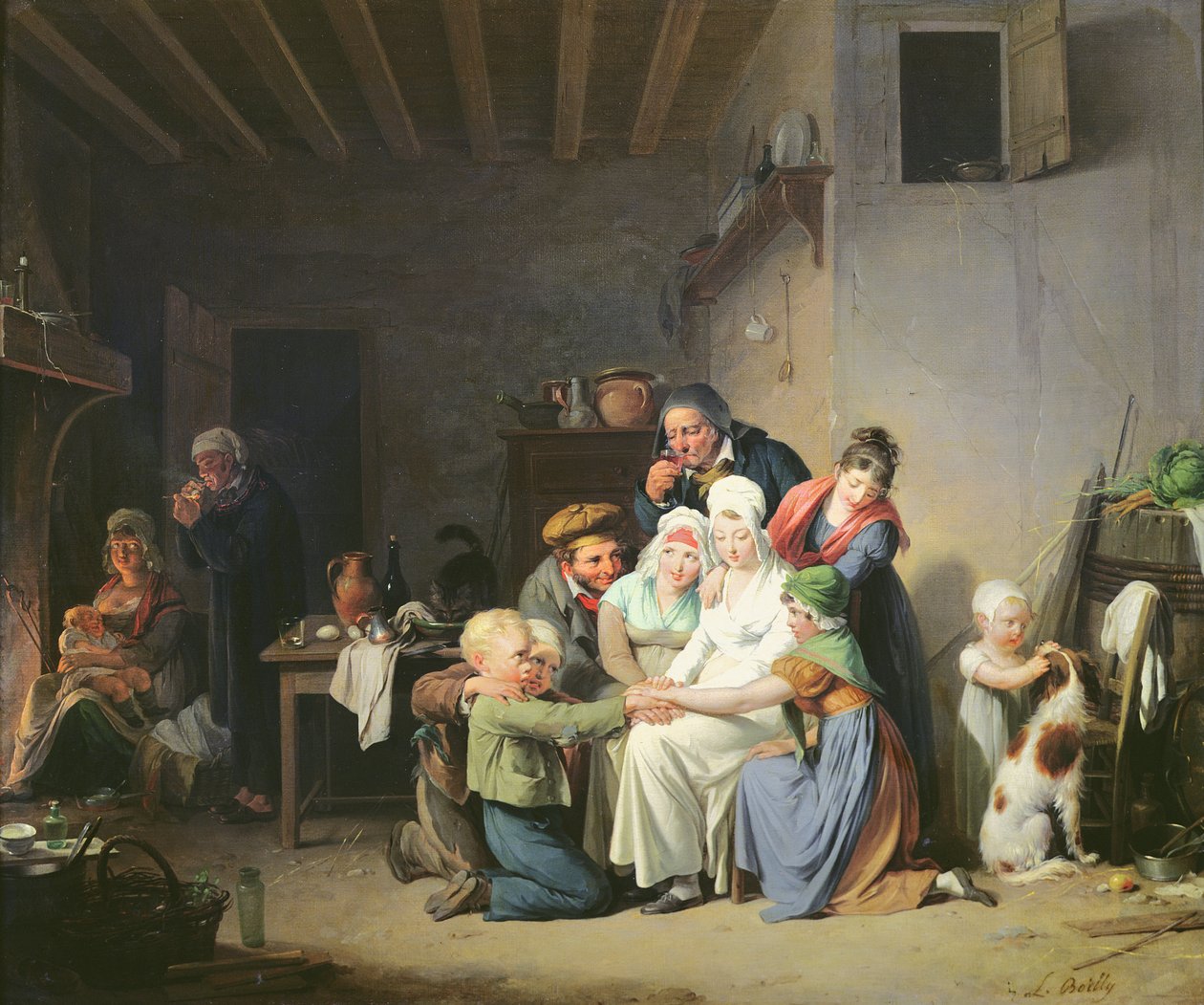 O jogo de Pied de Boeuf, c.1824 de Louis Leopold Boilly