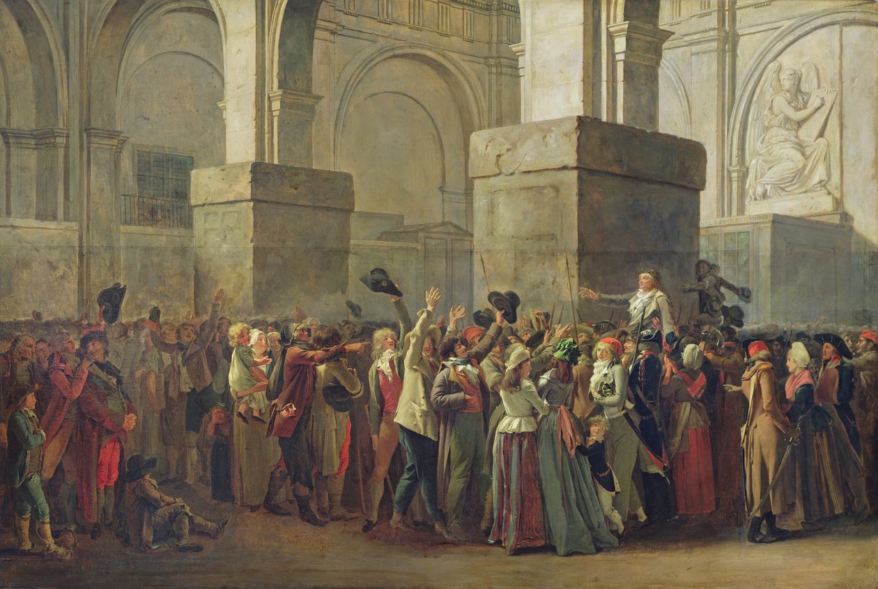 O triunfo de Marat (1743-93) (óleo sobre papel montado sobre tela) de Louis Leopold Boilly