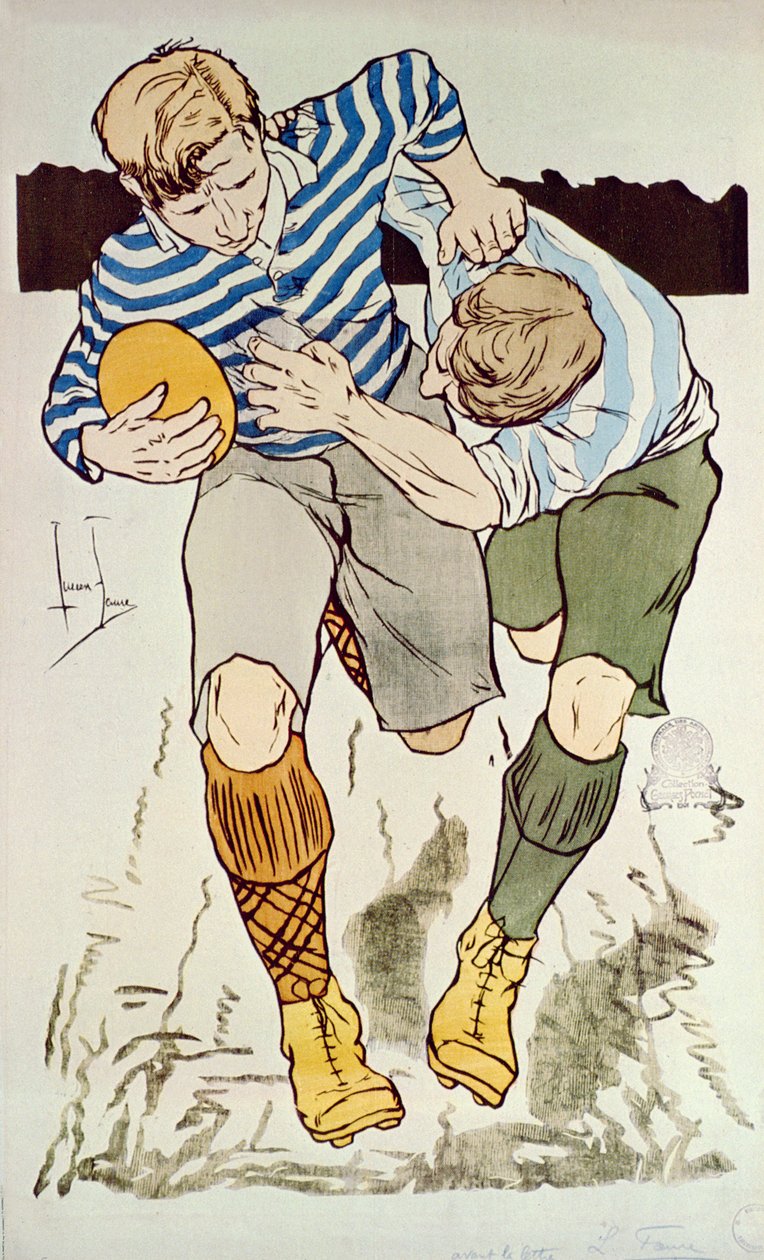 Jogadores de rúgbi, 1895 de Louis Lucien Faure Dujarric