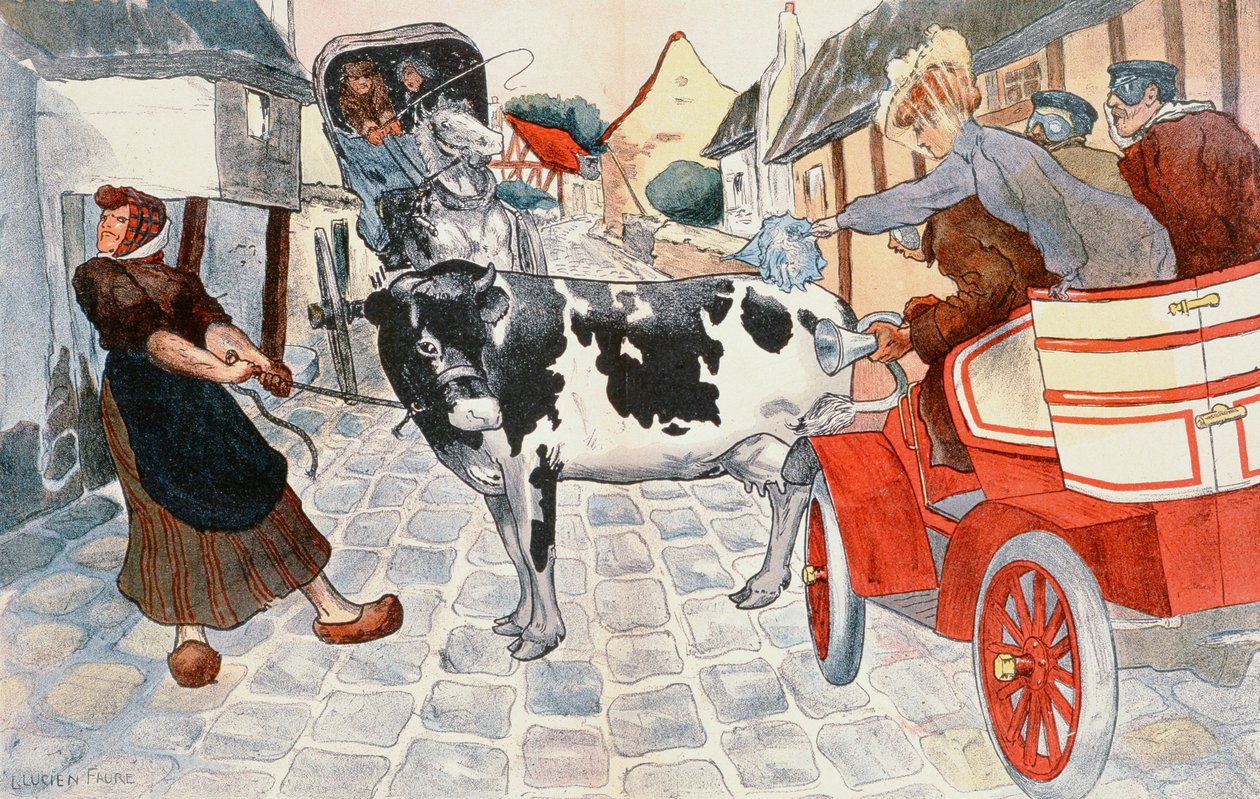 A vaca curiosa de Louis Lucien Faure Dujarric