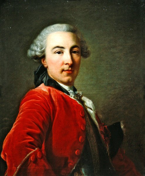 Retrato do Marquês Edouard Jean de Luker, 1756 de Louis Michel van Loo