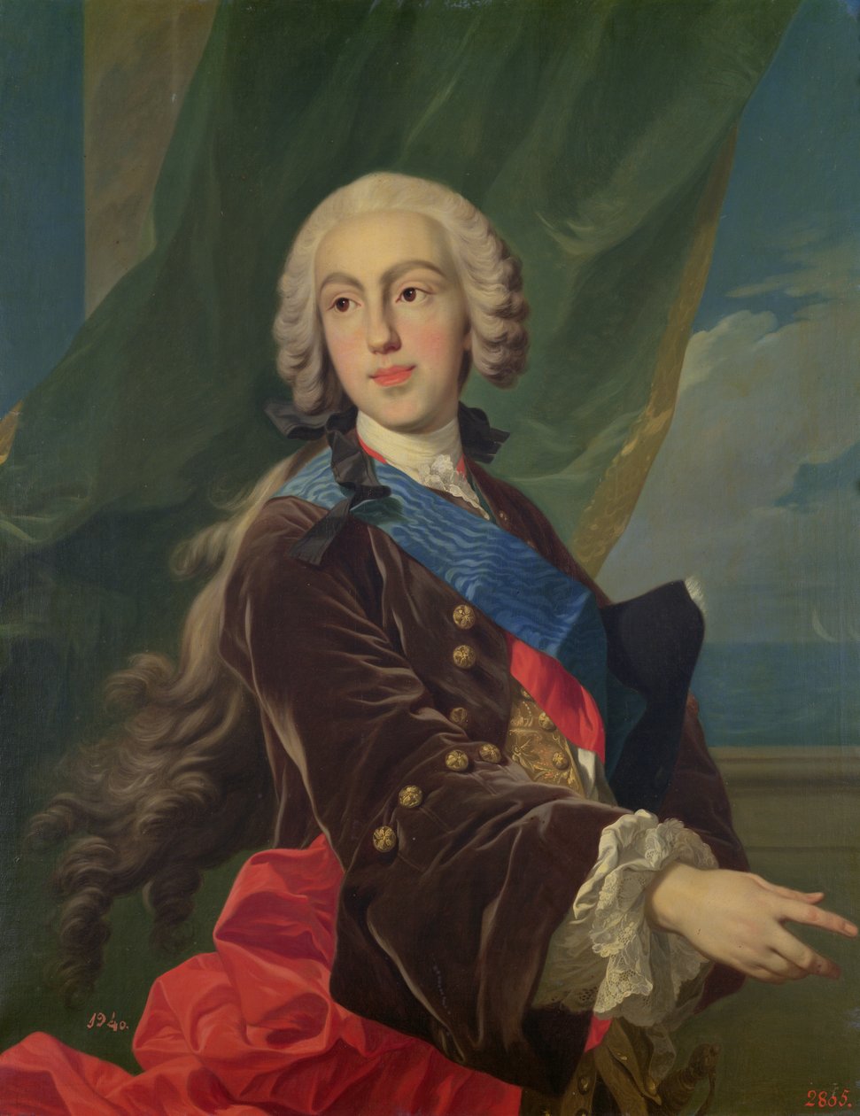 O Infante Filipe de Bourbon, Duque de Parma de Louis Michel van Loo