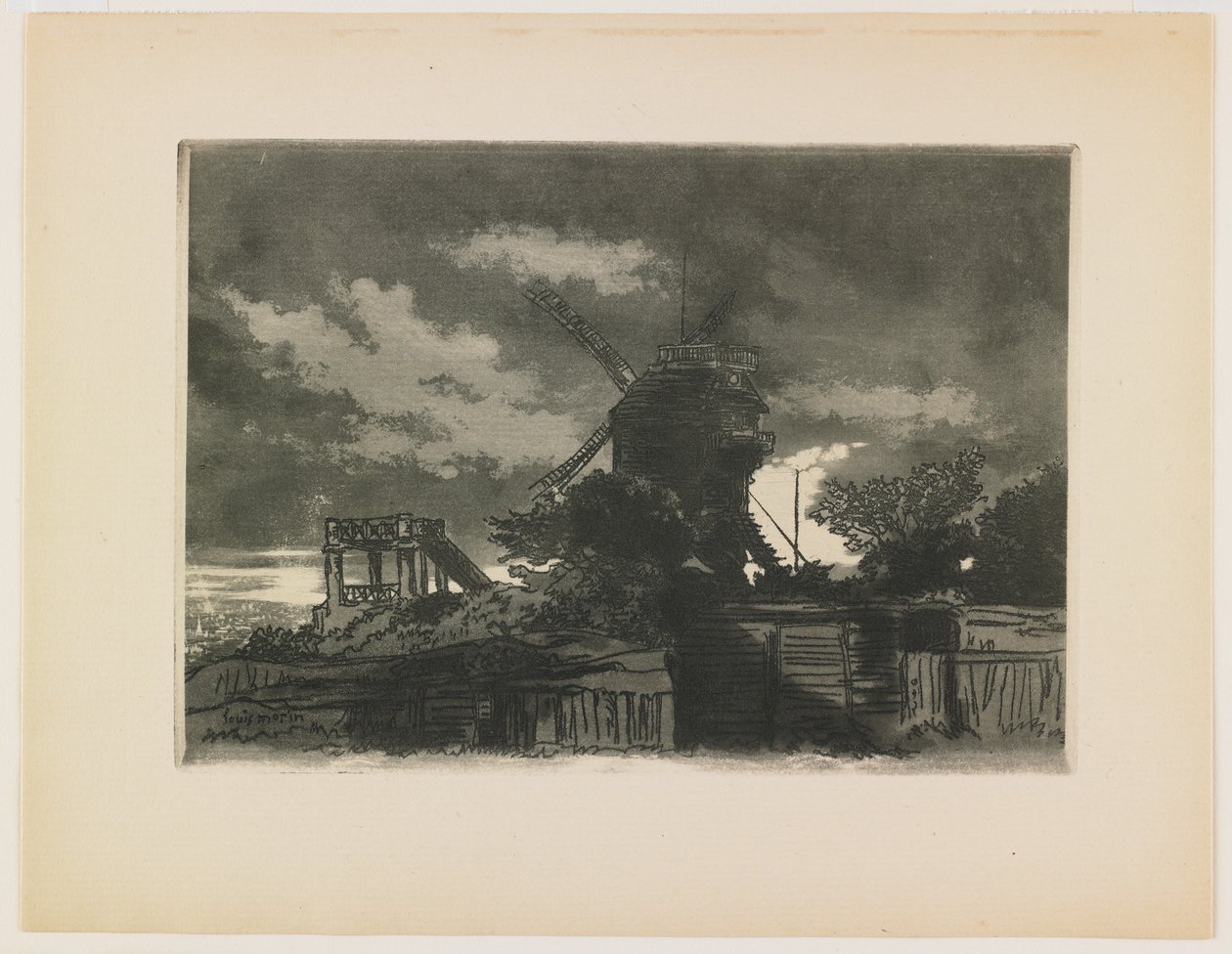 La fin de Montmartre, 1905 (gravura e aquatinta) de Louis Morin