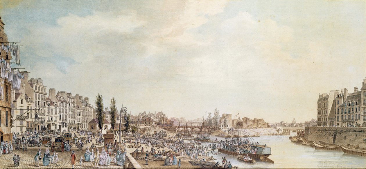 Vista do Porto Saint-Paul, Paris, 1782 de Louis Nicolas de Lespinasse
