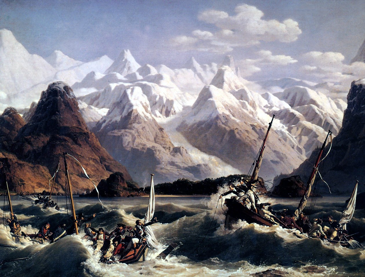 Naufrágio da frota de marinheiro Jean François de Galaup chamado La Perouse de Louis Philippe Crepin