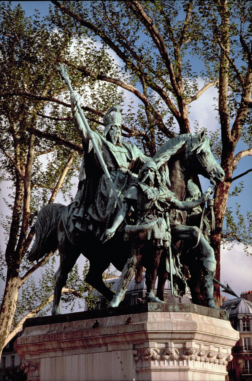 Carlos Magno (Carlos Magno, Carlos Magno) (747-814) Rei dos Francos e Imperador Cristão do Oeste, 1878 (bronze) de Louis Rochet