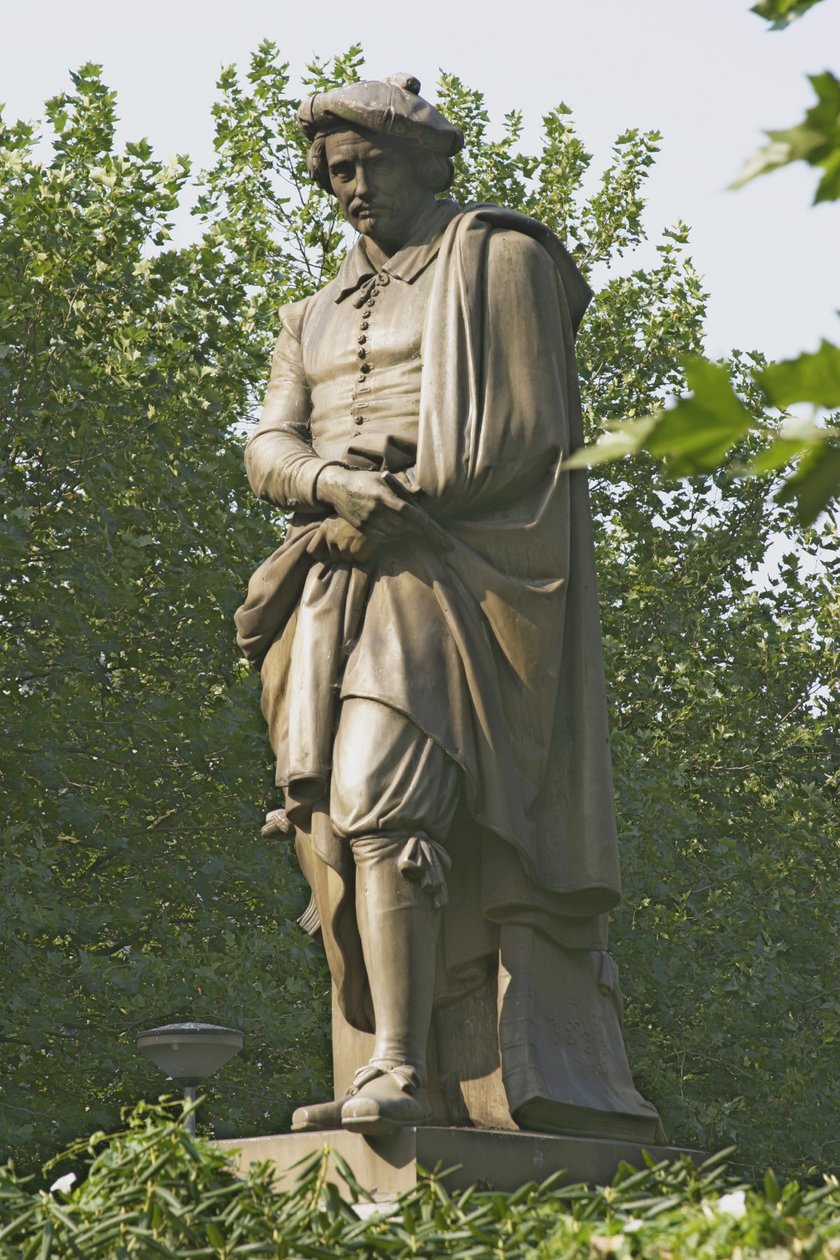 Estátua de Rembrandt Van Rijn (1606-69) 1852 (bronze) de Louis Royer